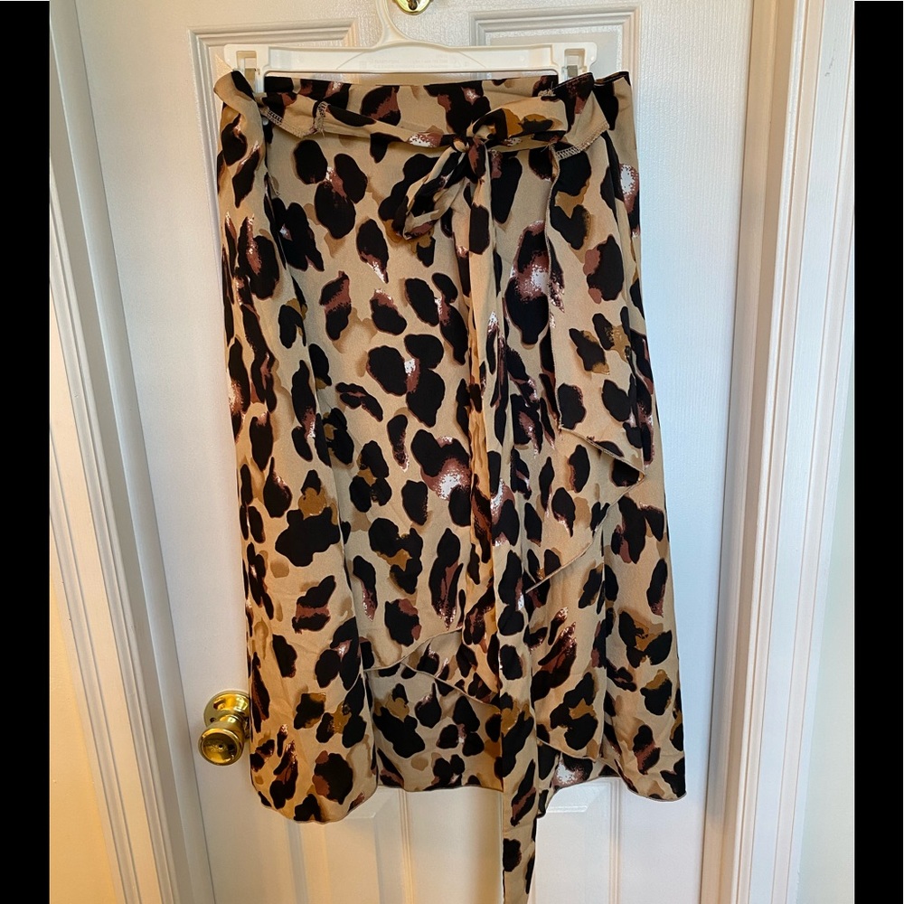 Leopard wrap skirt